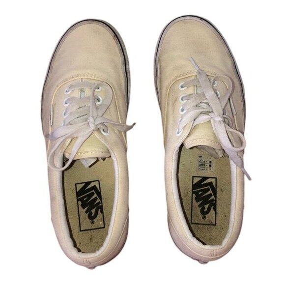 VANS Low Top Sneaker Women's Size 8/ Men's 6.5 Beige Yellow Unisex Shoes - Picture 1 of 11
